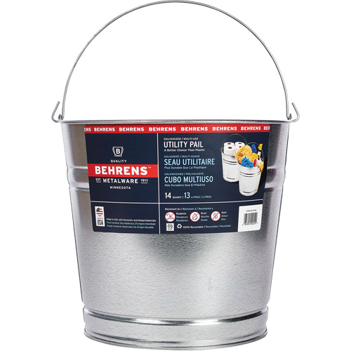 Pail, Galvanized Steel, 13 L Moffatt Supply & Specialties