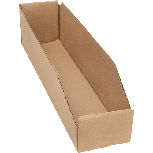 Deep Corrugated Parts Bins, 3-3/4" W x 17-1/4" D x 4-1/2" H, Beige Moffatt Supply & Specialties