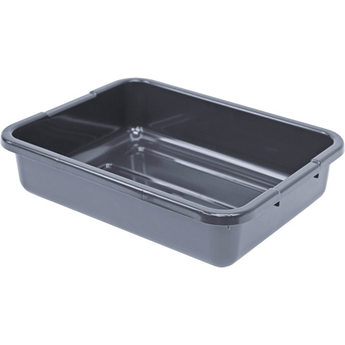 All-Purpose Ribbed-Bottom Storage Tub, 5" H x 15" D x 21" L, Plastic, Grey Moffatt Supply & Specialties
