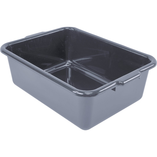All-Purpose Flat-Bottom Storage Tub, 7" H x 15" D x 21" L, Plastic, Grey Moffatt Supply & Specialties