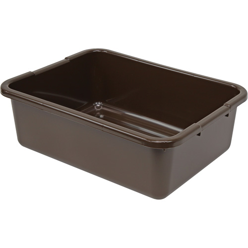 All-Purpose Ribbed-Bottom Storage Tub, 7" H x 15" D x 21" L, Plastic, Brown Moffatt Supply & Specialties
