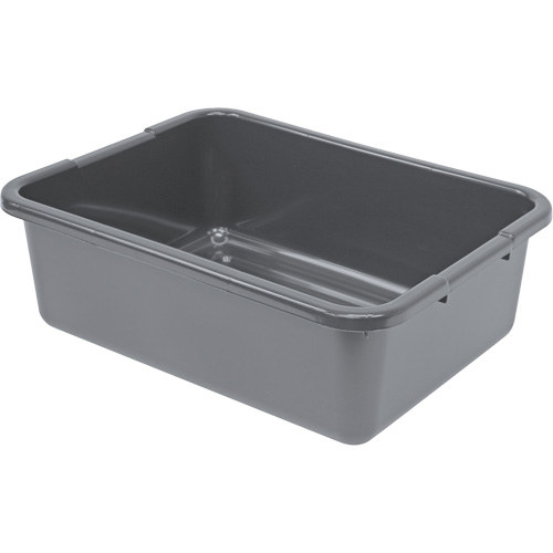 Bac d'entreposage tout usage &agrave; fond rainur&eacute;, 7" ha x 15" p x 21" lo, Plastique, Gris Moffatt Supply & Specialties
