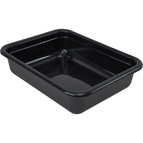 All-Purpose Flat-Bottom Storage Tub, 5" H x 17" D x 22" L, Plastic, Black Moffatt Supply & Specialties