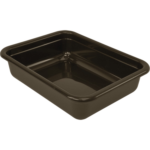 All-Purpose Flat-Bottom Storage Tub, 5" H x 17" D x 22" L, Plastic, Brown Moffatt Supply & Specialties