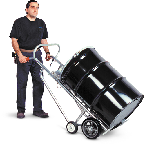 Diables pour baril avec frein manuel, Fabriqu&eacute; en Aluminium, 25 - 55 gal. US (20 - 45 gal. imp.) Moffatt Supply & Specialties