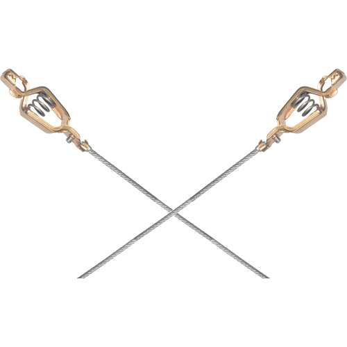 Assemblages l&eacute;gers de cables de masse et de mise &agrave; la terre - Deux pinces crocodiles Moffatt Supply & Specialties