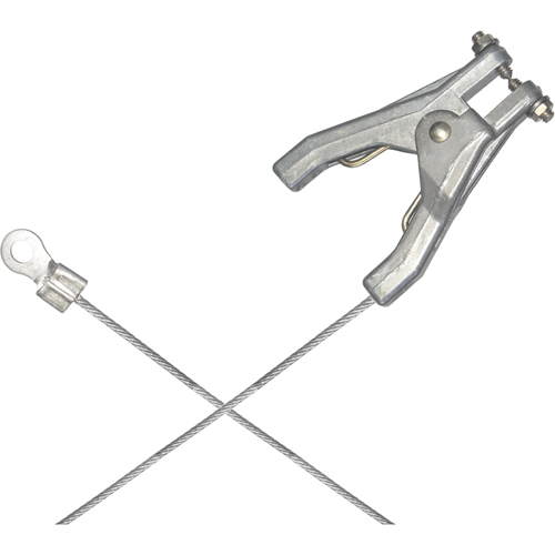 Heavy-Duty Bonding & Grounding Wire Assemblies - Hand Clamp & 1/4" Terminal Connectors Moffatt Supply & Specialties