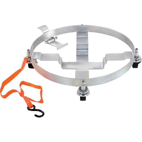 Chariots &agrave; inclinaison pour baril, Acier, Capacit&eacute;e 900 lb, Diam&egrave;tre 23-1/2", Roue en Caoutchouc rigide Moffatt Supply & Specialties