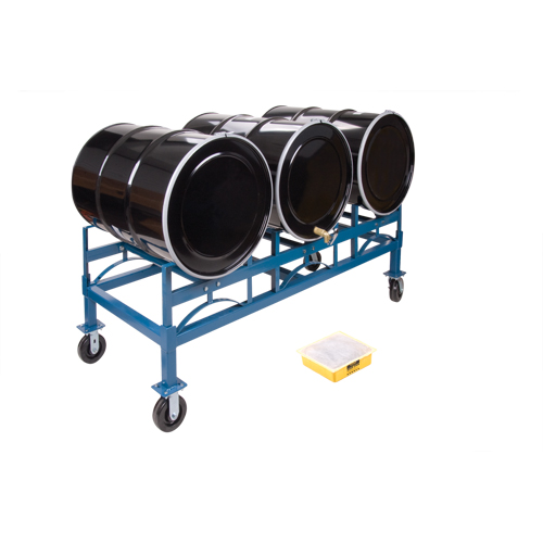 Drum Stacking Rack, 3 Drums, 2400 lbs. Capacity, 71-1/2" W x 30" D x 12-1/2" H Moffatt Supply & Specialties
