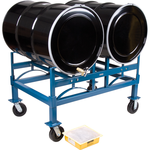 Drum Stacking Rack & Dolly Kits, 2 Drums, 1600 lbs. Capacity, 46" W x 30" D x 21-1/2" H Moffatt Supply & Specialties