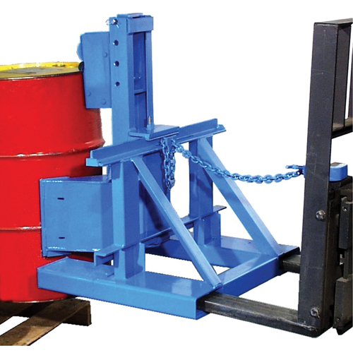 Manipulateur de barils MORSPEED 1500 pour chariot &eacute;l&eacute;vateur, Pour 55 gal. US (45 gal. imp.) Moffatt Supply & Specialties