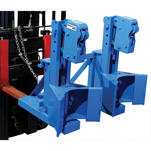 Manipulateur de barils MORSPEED 1500 pour chariot &eacute;l&eacute;vateur, Pour 55 gal. US (45 gal. imp.) Moffatt Supply & Specialties