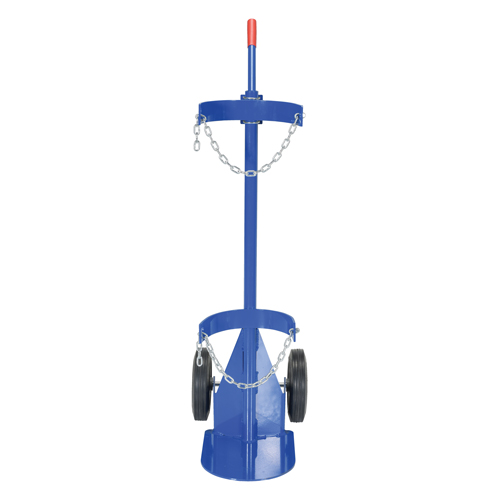 Gas Cylinder Cart, Rubber Wheels, 12" W x 15-1/2" L Base, 500 lbs. Moffatt Supply & Specialties