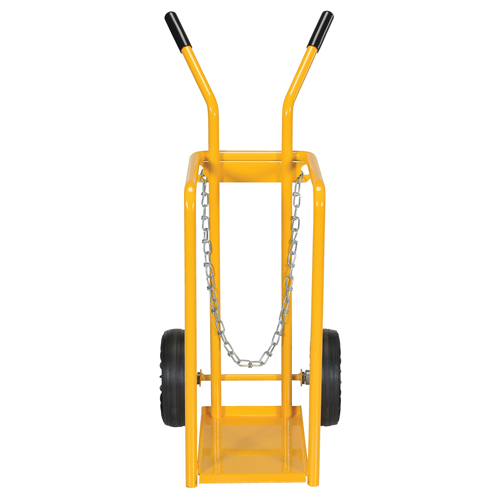 Gas Cylinder Cart, Mold-on Rubber Wheels, 9-13/16" W x 16" L Base, 150 lbs. Moffatt Supply & Specialties