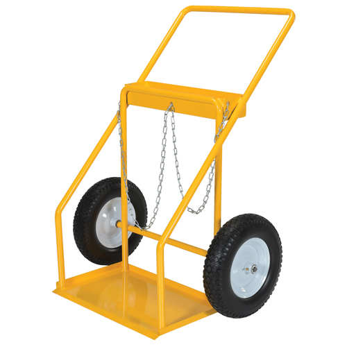 Chariot pour bouteille de gaz, Roues Caoutchouc, Base de 22" la x 14-1/8" lo, 250 lb Moffatt Supply & Specialties