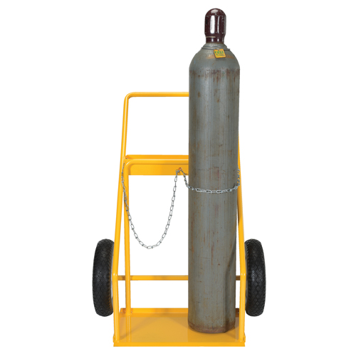Chariot pour bouteille de gaz, Roues Caoutchouc, Base de 22" la x 14-1/8" lo, 250 lb Moffatt Supply & Specialties