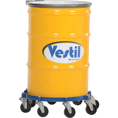 Octagon Drum Dolly, Steel, 2000 lbs. Capacity, 27-1/16" Diameter, Cast Iron Casters Moffatt Supply & Specialties