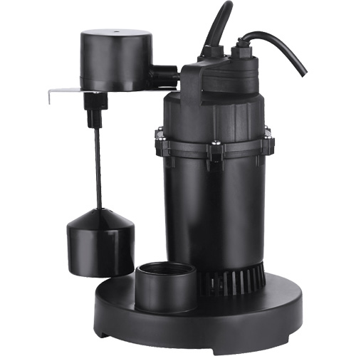 Thermoplastic Submersible Sump Pump, 2560 GPH, 115 V, 4.6 A, 1/3 HP Moffatt Supply & Specialties