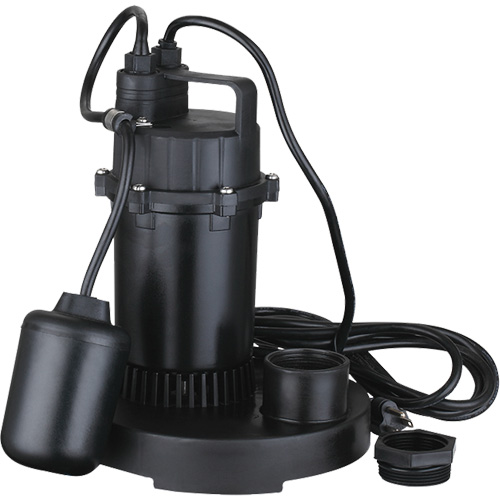 Pompe de puisard submersible thermoplastique, 2560 gal./h, 115 V, 4,6 A, 1/3 CV Moffatt Supply & Specialties