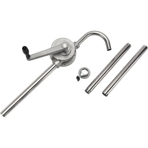 Pompe rotative pour baril, Acier inoxydable, Pour capacit&eacute; 55 gal., 12 oz/course Moffatt Supply & Specialties