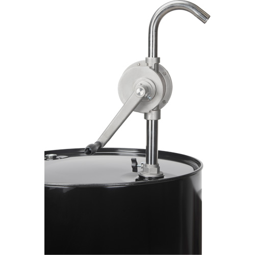 Pompe rotative pour baril, Acier inoxydable, Pour capacit&eacute; 55 gal., 12 oz/course Moffatt Supply & Specialties