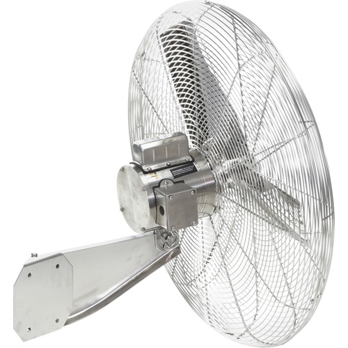 Stainless Steel Food Service Washdown Air Circulating Fans, Industrial, 1 Speed, 24" Diameter Moffatt Supply & Specialties