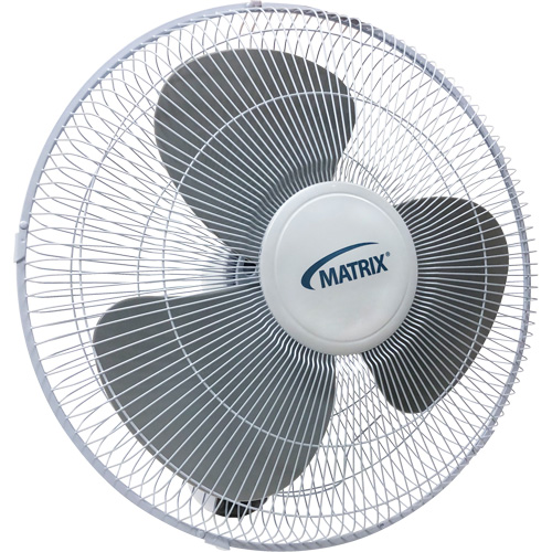 Wall Mount Oscillating Fan, Commercial, 3 Speed, 16" Diameter Moffatt Supply & Specialties