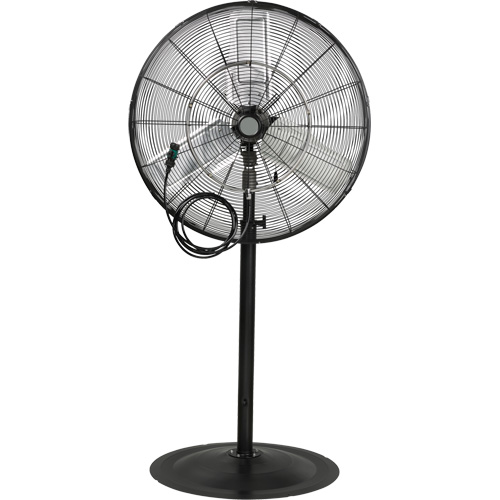 Waterproof Motor Misting & Oscillating Pedestal Fan, Heavy-Duty, 3 Speed, 30" Diameter Moffatt Supply & Specialties
