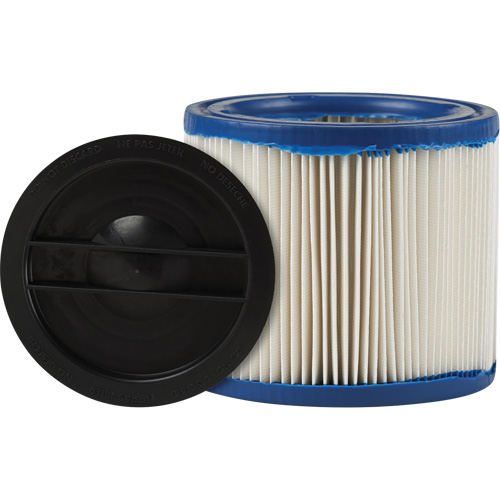Petit filtre pour aspirateur pour d&eacute;bris secs/humides CleanStream Gore, Cartouche/Hepa, Pour 1 - 6 gal. US Moffatt Supply & Specialties