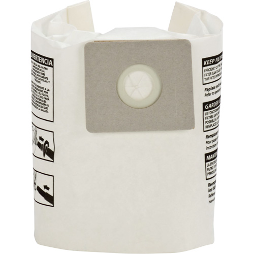Sacs filtrants pour d&eacute;bris secs jetables de type A, 1 - 1,5 gal. US Moffatt Supply & Specialties