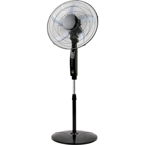 Oscillating Pedestal Fan with Remote Control, Commercial, 3 Speed, 16" Diameter Moffatt Supply & Specialties