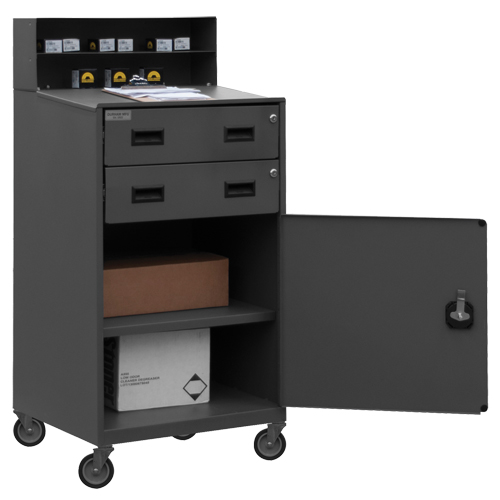 Shop Desk, 23" W x 20" D x 51" H, Grey Moffatt Supply & Specialties