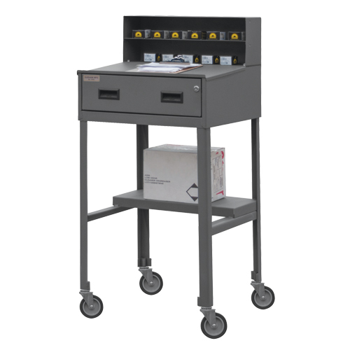 Shop Desk, 23" W x 20" D x 47-3/4" H, Grey Moffatt Supply & Specialties
