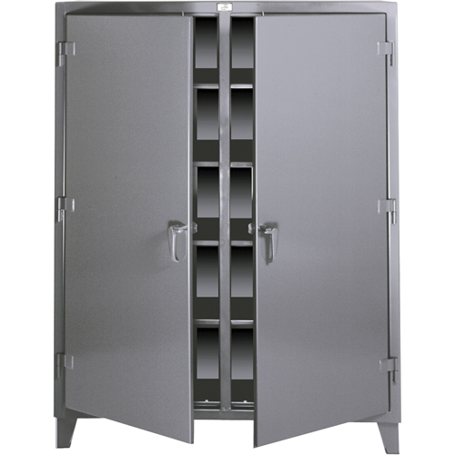 Armoires &agrave; double rangement, Acier, 8 Tablettes, 72" h x 72" la x 24" P, Gris Moffatt Supply & Specialties