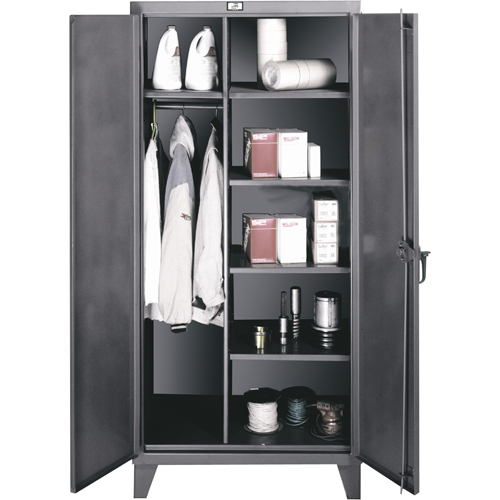 Armoires de rangement/penderies, Acier, 36" la x 24" p x 72" h, Gris Moffatt Supply & Specialties
