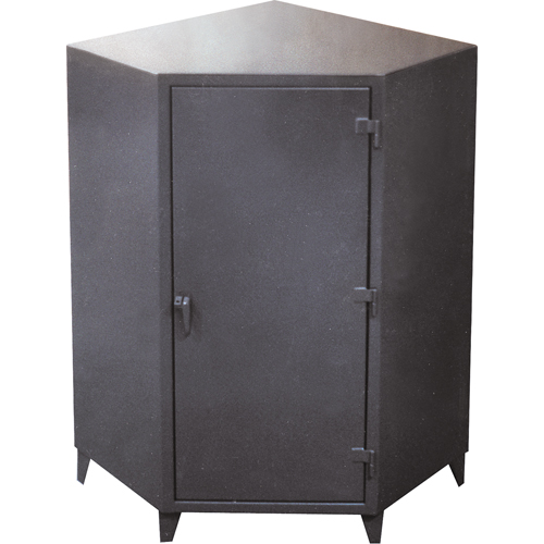 Corner Cabinets, Steel, 4 Shelves, 72" H x 48" W x 24" D, Grey Moffatt Supply & Specialties