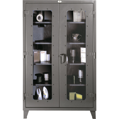Clearview Cabinets, Steel, 4 Shelves, 72" H x 48" W x 24" D Moffatt Supply & Specialties