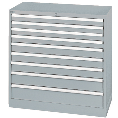Drawer Cabinets, 9 Drawers, 40-1/4" W x 22-1/2" D x 41-3/4" H, Grey Moffatt Supply & Specialties