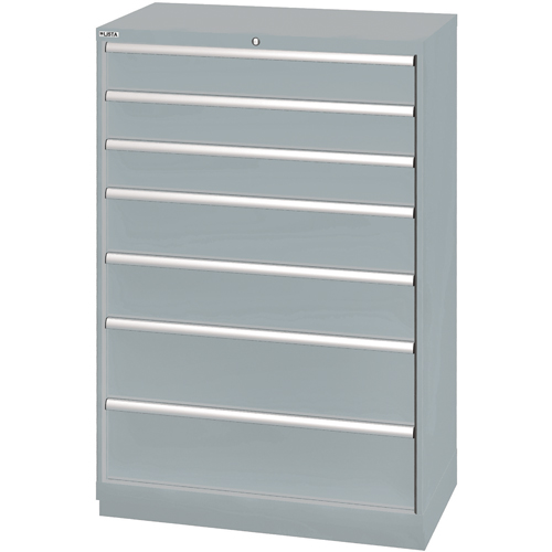 Drawer Cabinets, 7 Drawers, 40-1/4" W x 22-1/2" D x 59-1/2" H, Grey Moffatt Supply & Specialties