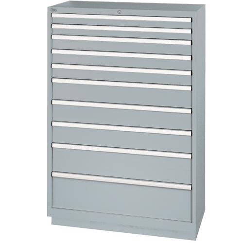 Drawer Cabinets, 10 Drawers, 40-1/4" W x 22-1/2" D x 59-1/2" H, Grey Moffatt Supply & Specialties