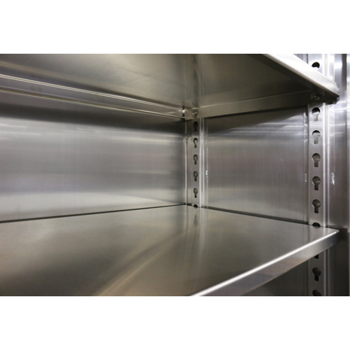 Extra Heavy-Duty Cabinet Shelf, 72" x 24", 1525 lbs. Capacity, Stainless Steel, Grey Moffatt Supply & Specialties