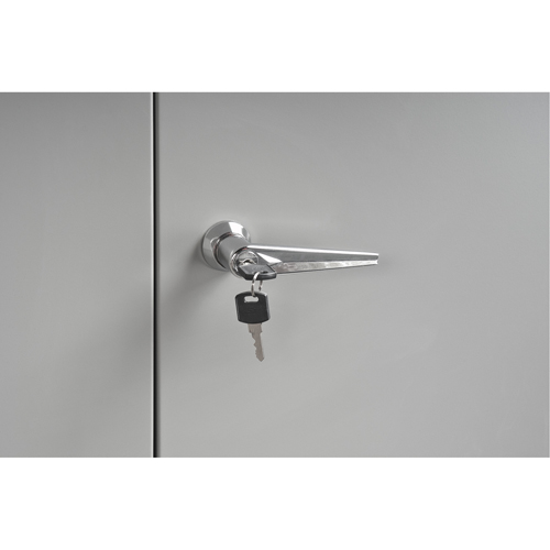 Cabinet Style Shop Desk, 34-1/2" W x 30" D x 53" H, Grey Moffatt Supply & Specialties