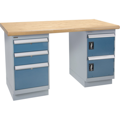 Heavy-Duty Workbench, Door & Drawers, 1500 lbs. Cap., 60" W x 36" D, 34" H Moffatt Supply & Specialties