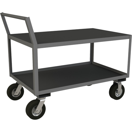 Low Profile Instrument Cart, 2 Tiers, 24-1/4" W x 51" D x 40-15/16" H, 1200 lbs. Cap. Moffatt Supply & Specialties