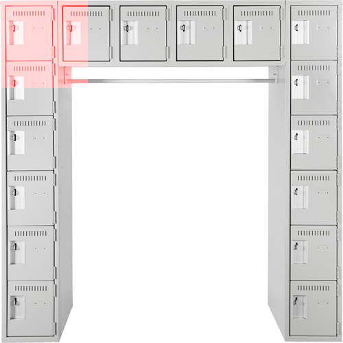Assembled Archettes Clean Line Economy Lockers, 16 -tier, Bank of 3, 18" x 72" x 12", Steel Moffatt Supply & Specialties
