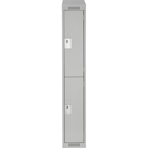 Casiers Clean Line, 2 niveaux, 12" x 18" x 78", Acier, Gris, Rivet (assembl&eacute;) Moffatt Supply & Specialties