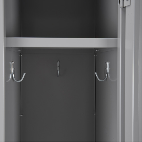 Clean Line Lockers, 3 -tier, Bank of 4, 48" x 18" x 82", Steel, Beige, Rivet (Assembled) Moffatt Supply & Specialties