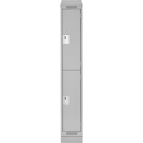 Casiers Clean Line, 2 niveaux, 12" x 18" x 82", Acier, Gris, Rivet (assembl&eacute;) Moffatt Supply & Specialties