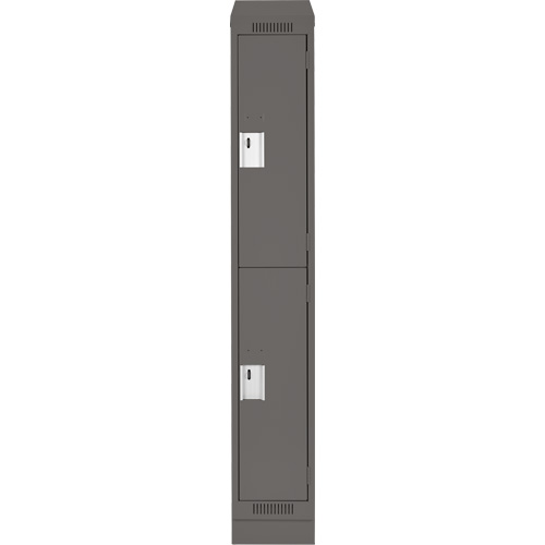 Casiers Clean Line, 2 niveaux, 12" x 18" x 82", Acier, Charbon, Rivet (assembl&eacute;) Moffatt Supply & Specialties