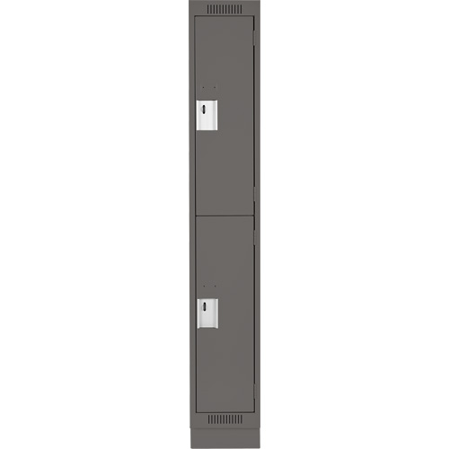 Casiers Clean Line, 2 niveaux, 12" x 18" x 76", Acier, Charbon, Rivet (assembl&eacute;) Moffatt Supply & Specialties